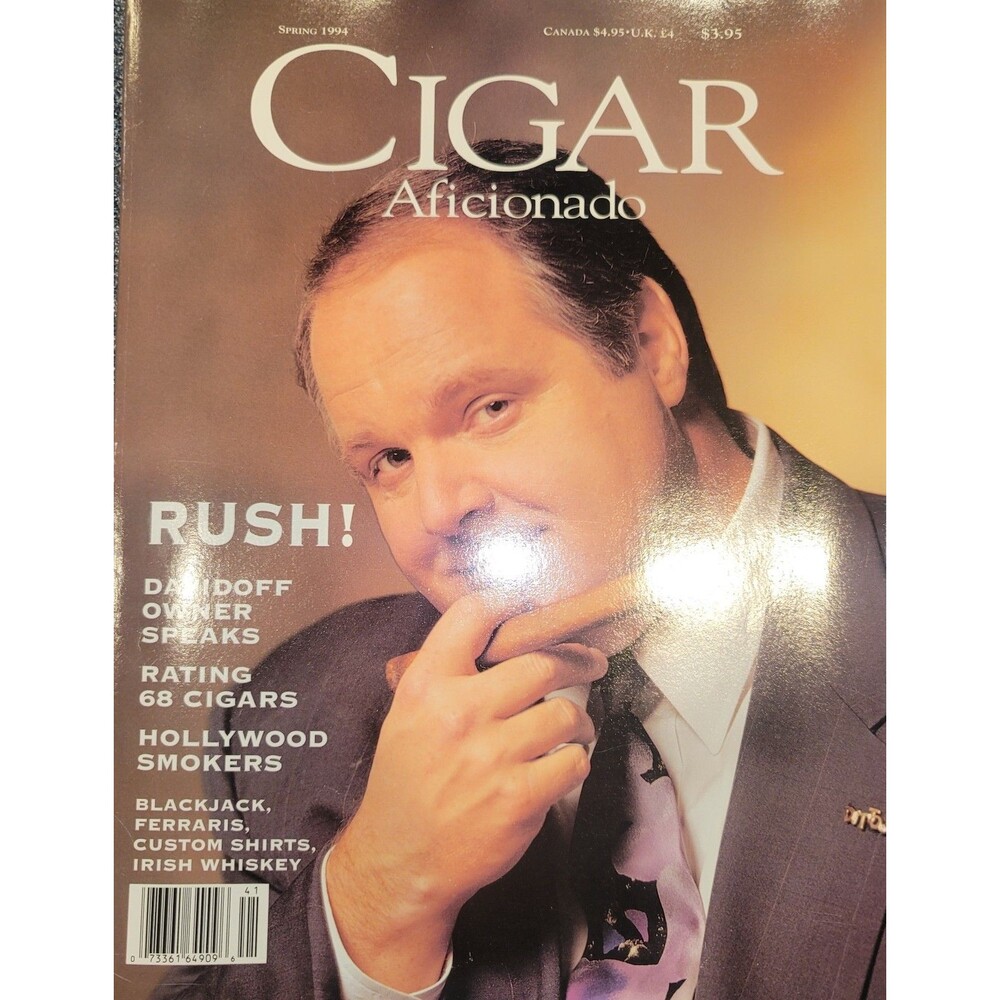 Cigar Aficionado Magazine. Spring 1994.  Rush Limbaugh.